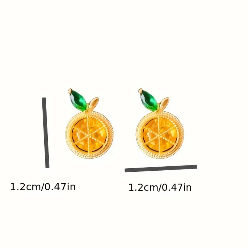 Lemon Slice Stud Earrings - Picture 4 of 4
